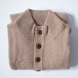 Express Men's Mock Neck Button Wool Blend Sweater